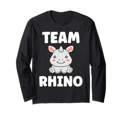 Lustiges Nashorn süßes einfaches i love Team Rhino Langarmshirt von Niedliches Tier Nashorn Lustiges Nashorn