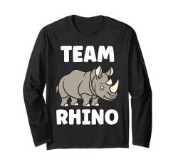 Lustiges Nashorn süßes einfaches i love Team Rhino Langarmshirt von Niedliches Tier Nashorn Lustiges Nashorn