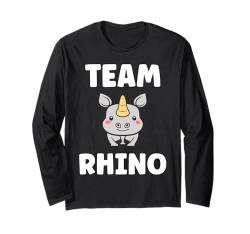 Lustiges Nashorn süßes einfaches i love Team Rhino Langarmshirt von Niedliches Tier Nashorn Lustiges Nashorn