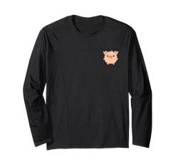 Lustige Schweine süßes einfaches kleines Schwein Langarmshirt von Niedliches Tierschwein , lustiges Schwein