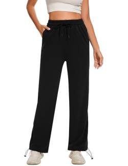 Nieery Jogginghose Damen Sporthose lang Kordelzug am Hosenbein Sweatpants Damen Freizeithose Baumwolle weite Jogginghosen Trainingshose Baggy Hose Mädchen Lounge Trousers von Nieery