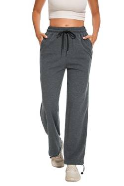 Nieery Jogginghose Damen lang baggy Baumwolle Damen Hosenbein verstellbar weiter geschnitt Trainingshose für Damen Haushose Sweatpants Sweathose Frauen Freizeitsporthose Sportbekleidung Fitness Hosen von Nieery