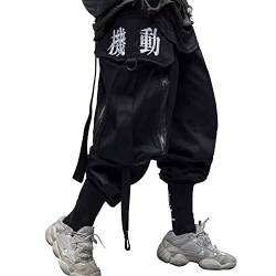 Niepce Inc Japanische Streetwear-Techwear-Cargohose für Herren, Schwarz, 34-37 von Niepce Inc