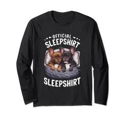 Offizielles Schlafshirt für Liebhaber, französische Bulldogge, niedlicher Hund Langarmshirt von Nightgown Pajama Animals Boys Girls Men Women Tees