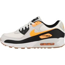 NIKE Air Max 90 Herren-Sneaker, Größe 44, White Laser Orange Photon Dust Black, 44 EU von Nike