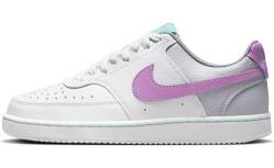 Nike Damen W Court Vision Lo Nn Low Top Schuhe, White/Rush Fuchsia-Pewter-Emerald Rise, 40 EU von Nike