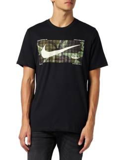 Nike Herren M NK DF Tee CAMO T-Shirt, Black, XXL von Nike