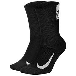 Nike Herren Multiplier Crew Socken, Black/White, M von Nike