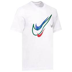 Nike Herren T Shirt Court T Shirt Mens Swoosh Logo Tee Short Sleeve Classic T Shirt White DQ3944 100 New (X-Large) von Nike