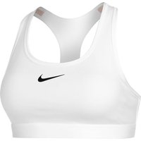 Nike Swoosh Medium Sport-BH Damen in weiß, Größe: L von Nike