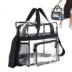 Klare Tragetaschen,durchsichtige tasche,transparente tasche,Klare Kulturtasche,Klarer Rucksack für Männer und Frauen,Durchsichtige Taschen vom Stadion zugelassen,perfekt für Arbeit,Schule,Sportspiele von Niktule