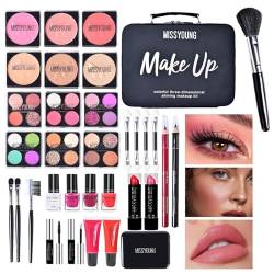 Komplettes Make-up-Set, Make-up-Sets für Frauen, komplettes Set | Mehrzweck-Make-up-Sets,Komplettes Start-Kosmetikset für Frauen und Mädchen, inklusive Kosmetika, Make-up-Tools und tragbarem von Niktule