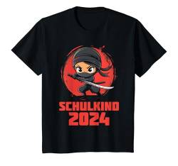 Kinder Schulkind 2024 Ninja Mädchen Schulanfang 2024 Einschulung T-Shirt von Ninja Einschulung Mädchen Ninjas Outfits