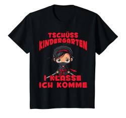 Kinder Tschüss Kindergarten 1 Klasse Ich Komme Ninja Einschulung T-Shirt von Ninja Einschulung Mädchen Ninjas Outfits
