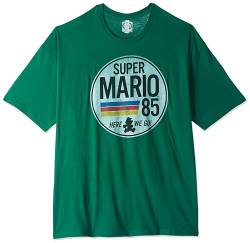 Nintendo Herren Super Mario 1985 Retro Circle T-Shirt, Kelly, grün, L von Nintendo