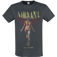 Nirvana T-Shirt - Amplified Collection - In Utero - S bis 3XL - für Männer - Größe XL - charcoal  - Lizenziertes Merchandise! von Nirvana