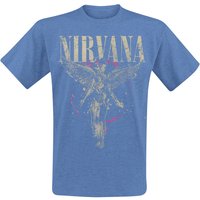 Nirvana T-Shirt - In Utero - S bis XXL - für Männer - Größe S - blau meliert  - EMP exklusives Merchandise! von Nirvana