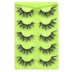 5Pairs 3D Cats Eye Lashes Falsche Wimpern Handgemachte Wimpern Streifen Wimpern Make Up Gefälschte Wimpern Frauen von Njdkadey