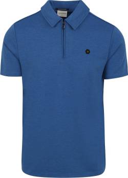 No Excess Poloshirt Half Zip Blau - Größe M von No Excess