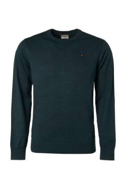 No Excess Regular Fit Strickpullover Rundhalsblau, Einfarbig von No Excess