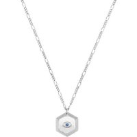 Noelani Silberkette für Damen, 925 Sterling Silber, Spinell synt., Auge (1-tlg., Kette mit Anhänger) von Noelani