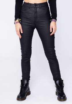 Noisy May - Callie Skinny Coated Black - Jeggings - Schwarz - M / L30 - 77 % Viskose, 22 % Nylon, 3 % Elastan,Denim von Noisy May