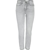 Noisy May Jeans - NMMONI HW STRAGHT ANK JEANS AZ277LG NOOS - W24L30 bis W32L32 - für Damen - Größe W30L32 - grau von Noisy May