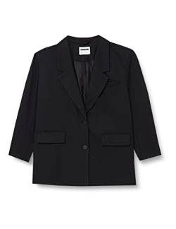 NOISY MAY Blazer Oversized mit Taschen Eleganter Basic Cardigan Plus Size Business Jacke Curvy NMMILLA, Farben:Schwarz,Größe Damen:44 von Noisy may