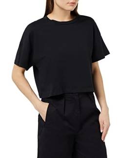 Noisy may Damen Nmalena S/S O-neck Semicrop Top Fwd Noos T Shirt, Schwarz, XS EU von Noisy may