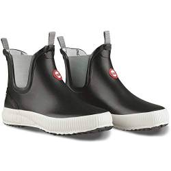 Nokian Footwear Hai Low - knöchelhohe Kurzschaft Gummistiefel für Damen und Herren, handgefertigt aus Naturkautschukmischung, 36 EU, Black von Nokian Footwear