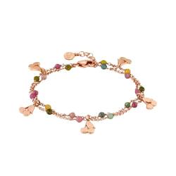 Nomination | Armbänder Damen Kollektion Mon Amour - Karabinerhaken Verschluss - Edelstahl, 925er Sterlingsilber und Kristallen mit Anhängern in Roségold - Made in Italy - 16/18 cm (Kirsch-Roségold) von Nomination