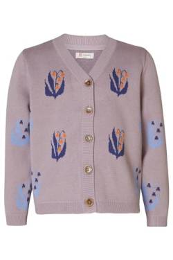 Noppies Kids Mädchen Girls Cardigan Jorda Allover Pattern Strickjacke, Nirvana - N245, 122 EU von Noppies