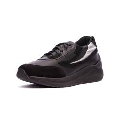 Nordan Modische Sneaker Damen. Sportschuhe Damen aus Leder. Art. 0017 (schwarz 4599, 39) von Nordan