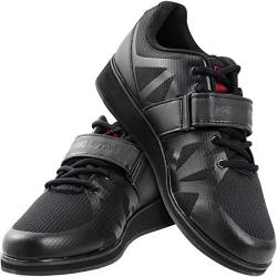 Nordic Lifting Powerlifting Schuhe für schweres Gewichtheben - Herren Kniebeugen Schuh - MEGIN - Schwarz, Größe 9.5 von Nordic Lifting