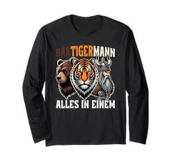 BÄRTIGERMANN Wikinger Bart Mann Tiger Lustige Sprüche Langarmshirt von Nordische Bärige Männer & Bärtige Wikinger