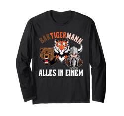 BÄRTIGERMANN Wikinger Bart Mann Tiger Lustige Sprüche Langarmshirt von Nordische Bärige Männer & Bärtige Wikinger