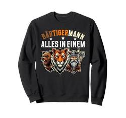 BÄRTIGERMANN Wikinger Bart Mann Tiger Lustige Sprüche Sweatshirt von Nordische Bärige Männer & Bärtige Wikinger