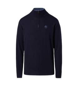 North Sails für Herren. 699778 Pullover Half Zip 12Gg navy (M), Lässig, Polyamid, Marine von North Sails