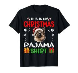 Norwegischer Buhund Hunde-Nachthemd Pyjama "This is my Christmas" T-Shirt von Norwegian Buhund Christmas Dog Pajamas & Nightgown