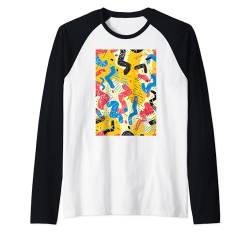 90er Jahre Muster Kunst Retro Ästhetik Raglan von Nostalgic Arts 90s Retro Graphic