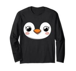 Halloween-T-Shirt mit Pinguin-Gesicht für Kinder, niedliches Thema Langarmshirt von Novelty Last Minute Easy Halloween Party Stuff