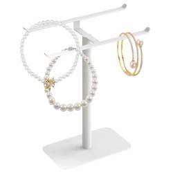 Nubamzy Schmuck-Organizer-Ständer – 2-stöckiger Ohrring-Halter, Schmuck-Präsentationsständer – rutschfeste Schmuckaufbewahrung, Schmuckaufbewahrung, Halter für Frauen und Mädchen, Refer to von Nubamzy