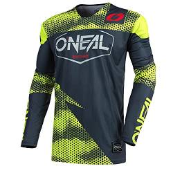 O'NEAL | Motocross-Jersey | MX Enduro Motorrad | Schnell trocknendes Material, kragenloses Design, Athletische Passform | Jersey Mayhem Covert | Erwachsene | Anthrazit Neon-Gelb | Größe L von O'NEAL