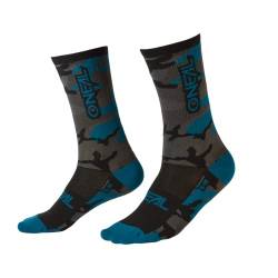 O'NEAL | Mountainbike Fahrrad Socken | Downhill Freeride | Schweißabsorbierend, gute Passform, hochwertige Materialien | MTB Performance Sock Camo V.22 | Unisex | Grau Blau Schwarz | 43-46 von O'NEAL