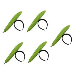 5St Stirnband hair- hair Haarband für Geburtstage haar Urlaub Stirnbänder Cosplay-Kopfschmuck Bitterer Kürbis-Kopfschmuck Feiertagsstirnbänder für Frauen Plüsch Green OATIPHO von OATIPHO