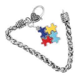 OATIPHO 1stk Puzzle-armband Armband Puzzle-charm-schmuck Armreifen Für Damen Freundschaftsschmuck Herz-emaille-charme-armband Freundschaftsarmband Geschenkarmband Armbänder von OATIPHO