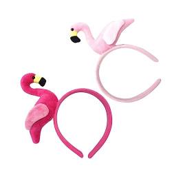 OATIPHO 2St Hawaii-Flamingo-Stirnband masquerade animal-design Rote Dekorationen Flamingo-Partyzubehör Tiara weihnachtsdeko Flamingo-Haarreifen Party-Haarreifen Koreanische Version Puppe von OATIPHO