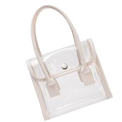 OATIPHO Transparente Geleetasche Gelee-tasche Klare Geldbörse Klare Tragetasche Dame Handtasche Reisetasche Frauen Übersichtliche Brieftasche Mädchen Handtasche Taschen Weiß Pvc von OATIPHO