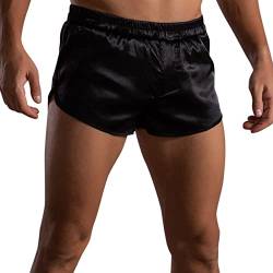 Kurze Hosen Herren - Seiden Shorts Männer Unterhose Satin Boxershorts Sexy Unterwäsche Silk Feeling Schlafshorts Schnelltrocknend Mens Boxers Shorts Underwear Trunk Unterhosen Beach Short Strandshorts von OBiQuzz