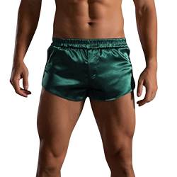 Kurze Hosen Herren - Seiden Shorts Männer Unterhose Satin Boxershorts Sexy Unterwäsche Silk Feeling Schlafshorts Schnelltrocknend Mens Boxers Shorts Underwear Trunk Unterhosen Beach Short Strandshorts von OBiQuzz